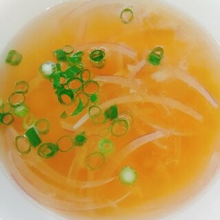 生姜香る☆赤玉葱と小ネギの中華スープ